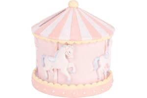 Carousel spargris spargris barn födelsedagspresent sparbössa gåva nyhet presentförpackning harts –