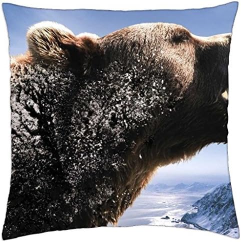 Bear beauty - Throw Pillow Cover Case (18" x 18")