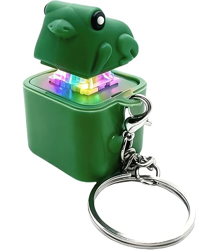 Homeaura® Lizard Button Keychain - Rechargeable with Lights and