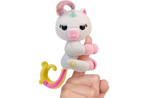 Fingerlings El nuevo unicornio bebé interactivo 2023 reacciona al tacto, más de 70 sonidos y reacciones, Lulu (blanco)