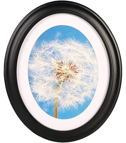 Weißer Ovaler Bilderrahmen Aus Holz - 22x18cm Vintage Rahmen Für Wand Oder Tisch