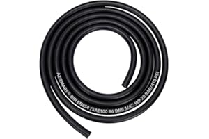 AZIEMARS 3 Meters Fuel Line Hose 6mm (1/4") ID Fuel Pipe 6mm Fuel Hose Rubber Oil Resistant, Pressure Resistant, Heat Resistant Fuel Hose for Trucks, Cars, Tractors, or Small Engines