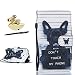 Produktbild Huawei Y5 Hülle, Huawei Y560 Schutzhülle Leder Hülle, Alfort 3 in 1 Flip Wallet Fashion Design Dual Use Falten Premium PU Leder Tasche Case Cover Folio Mappen Kasten Abdeckung für Huawei Y5 / Huawei Y560 4.5" Smartphone Funktion Unterstützte Telefone mit Schwarzer Hund ( Weiß ) + Netter Staub Stecker + Alfort Schwarz Stylus Pen