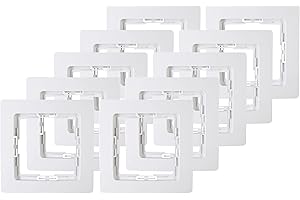 Kopp PARIS 1-krotna ramka osłonowa w kolorze arktycznej bieli – 10 sztuk – 83 x 83 x 9,5 mm – ramka do gniazd i przełączników – stylowa ramka z tworzywa sztucznego – wysokiej jakości rama włącznika