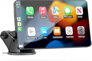 7 tums trådlös bilplay för Apple & Android, Android Auto-skärm & Carplay-skärm, Bluetooth 5.2, handsfree röststyrning, spegellänk, FM, AUX, Airplay, videospelning, GPS-navigering