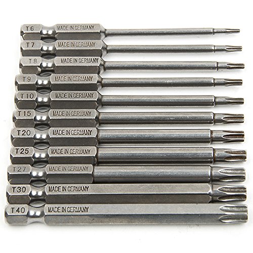 Fortag 11 teilig 75mm 1/4 Zoll Hex Shank S2 Stahl Schraubendreher Set Bits Torx Kopf Bohrer Magnetic Handwerkzeuge Schraubenzieher Kit - 2