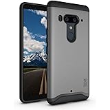 TUDIA HTC U12 Plus/HTC U12 + Hülle, Slim-Fit Merge Dual Layer Schutzhülle für HTC U12 Plus/HTC U12 + (Metallic Slate)