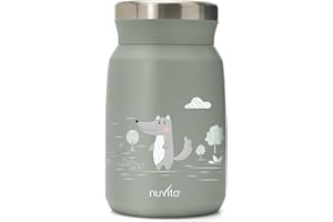 Nuvita 4472 | Thermos Alimenti Caldi e Freddi | Contenitore Termico per Alimenti Caldi | Contenitore Pappa Neonati | Termos Cibo | Porta vivande Termico Bambini | Termos Cibi Caldi | Sage Green