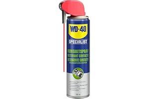 WD-40 Specialist Kontaktspray 300 ml – Antistatischer Reiniger für Elektronik, entfernt Feuchtigkeit, Schmutz & Öl, für bessere Leitfähigkeit, rückstandsfreie Reinigung & Schutz vor Kurzschlüssen