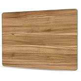 Decovetro Cam Kesme Tahtası ve Sunumluk A&ccedil;ık Ahşap Meşe Desenli 20x30 Cm