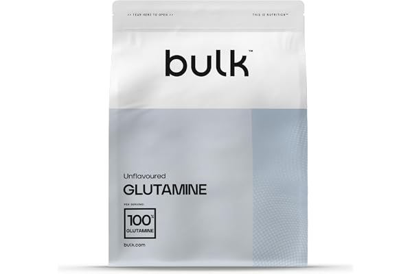 Bulk Glutamine en Poudre, Acide aminé, Supplément Acides Aminés, Nature, 500 g