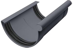 INEFA Rännkopplare halvrund 100mm Antracit plast