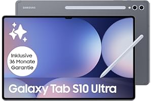 ‎SAMSUNG Samsung Galaxy Tab S10 Ultra AI Tablet, Android Tablet, 12 GB RAM, 256 GB Speicher, AMOLED-Display, Antireflexionsbeschichtung, Inkl. S Pen, WiFi, Moonstone Gray, 36 Monate Herstellergarantie