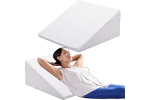 TANYOO Keilkissen Memory-Schaum und hochdichter Schaumstoff in doppelter Schichtstruktur Geeignet für Bett und Sofa als Beinkissen oder Rückenlehnenkissen EIN Keilkissen als Refluxkissen