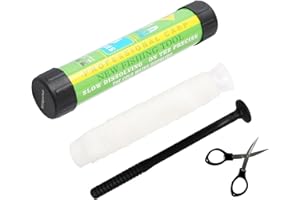 Milepetus 5M PVA Mesh Bait Bags Carp Fishing Mesh Refill Stocking for Boilie Rig w/Funnel and Plunger Carp Fishing Accessory Tools,18/25/37/44mm Available