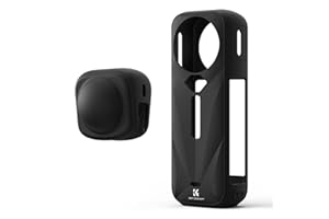K&F Concept Silikon-Schutzhülle für Insta360 X5, Weiche Schutzhülle Kamera-Schutzrahmen mit Objektivabdeckung, Rundumschutz Objektivabdeckung für Action-Kamera Zubehör