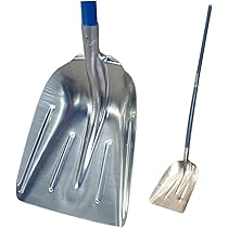 2 Pale Da Neve Ergonomiche - Lama In Plastica Con Bordo In Alluminio, Manico In Alluminio Con Impugnatura Comoda