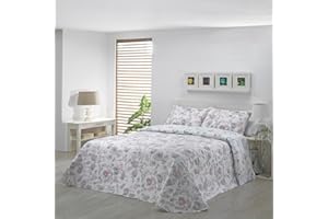 DECASATEXTIL- Colcha Bouti Fina con Diferentes diseños - Suavidad y Versatilidad, Ideal para Todo el Año - 100% Microfibra. (Cama 120/135/140 cm- 235x270cm, Enola)
