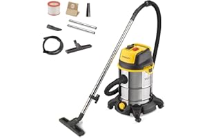 Stanley Aspirador Multiuso SXVC30XTDE de sólidos y líquidos con Toma para Herramientas eléctricas integrada (1600 W, 30 L)