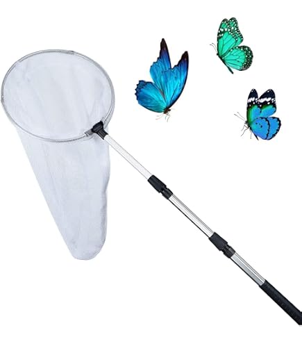 Rete Cattura Farfalle Pieghevole Per Bambini - Gabbia Habitat In Poliestere Con Apertura 16cm, Per Osservazione Scientifica Di Bruchi E Insetti