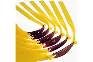 cailiya Elastico Fionda, 12 Pezzi di Caccia Elastico di Ricambio in Fionda Cinghia Piatta in Fionda di Gomma Flessibile, Colori Antiscivolo, Elastici, Casuali