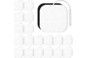 Frogetu TENS-EMS Elektroden-Pads 5x5 cm,TENS Gerät Pads,Wiederverwendbar selbstklebenden Elektroden Pads,für TENS Geräte and EMS Trainer (20)