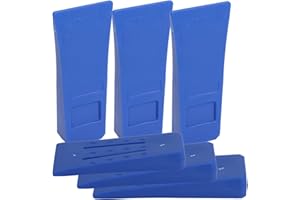 Poweka 6-Zoll-Kettensägen-Fällkeil-Set,ABS-Kunststoff-Holzspaltbaum-Schneidekeil, Holzfällerzubehör-Werkzeuge,Blau(6 Packungen)