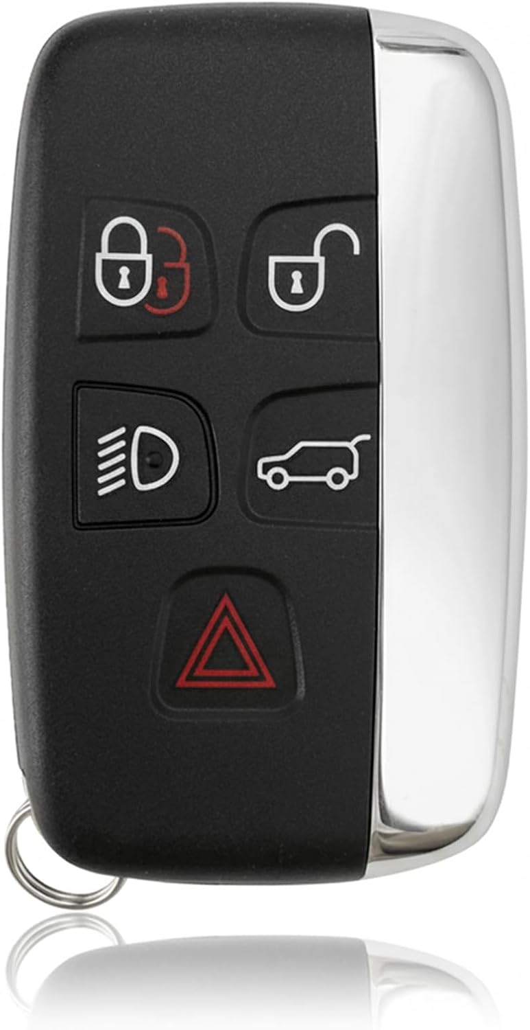 YANAJIAJIA 5 Buttons Remote Key Fob Case Compatible with Range Rover Key Cover – Replacement Shell Case Compatible with Range Rover Evoque Key Cover, Discovery 4 Freelander Jaguar XE XJ XJL XF