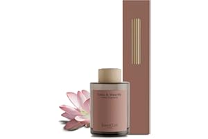 Jean & Len Diffusore Profumato Lotus & Waterlily, profumatore con bastoncini di rattan, dura 6 settimane, fragranza sensuale, vegano, 100 ml
