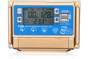 SUNYIMA Régulateur de charge solaire MPPT 60 A - Chargeur solaire 12 V/24 V - Mise au point automatique MPPT - Charge de suivi avec écran LCD Bluetooth - Double USB - Régulateur de charge - Plusieurs