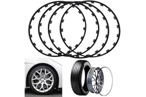 elfshopping Protège-Roues Robustes Protecteur de Jante Anneau de Garniture GM Style Ligne de Garde de Pneu Garniture en Caoutchouc pour Tesla 4 pièces 16-20 Pouces,Black-20in