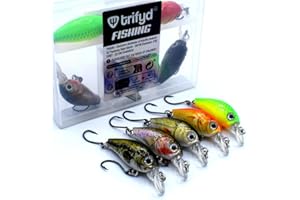 trifyd ® - Poisson Nageur Truite Cranckbait 4cm, Trout Box V2, Le Pack de 5 leurres de pêche