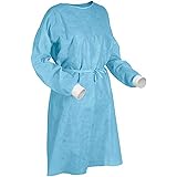 CUFF- SHIELD Non Woven Polypropylene Disposable Surgical Isolation Gown (Pack of 2 pcs, Color-Blue, Length-48inch, Knitted Cu