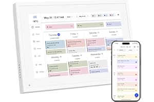 TIMORI 10.1 Inch Digital Calendar,Full HD Touchscreen Interactive Display,Smart Family Planner,Electronic Calendar for Seamless Scheduling,Digital Picture Frame for Displaying Photos/Videos