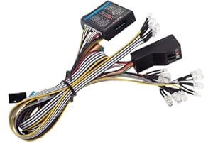 Jewecutger 1/8 1/10 RC Voiture 14 SystèMe D'éClairage LED et ArrièRe Clignotants Feux de Freinage pour AXIAL