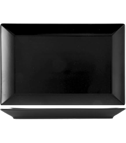 Set 6 Piatti Piani Boston Osaka Nero 24x24 Cm - H&H Ceramica Stoneware - Foto 2