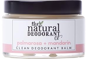 The Natural Deodorant Co, Clean Deodorant Balm Palmarosa & Mandarin 55g, Aluminium Free, Plastic Free, All Day Protection