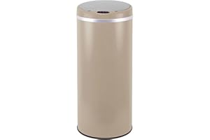 KITCHEN MOVE Poubelle de cuisine automatique 42L SOHO Taupe mat en acier INOX avec cerclage