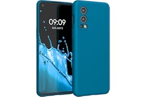 kwmobile Carcasa Compatible con OnePlus Nord 2 5G Funda - Case TPU y Silicona antigolpes - Apto Carga inalámbrica - Azul océano