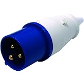 Electraline 80855 Spina Electric Industriale CEE 32A, 2P+T, 220V, IP44