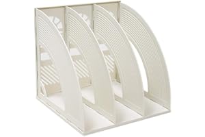 Elezeal Portadocumenti A4, organizer da scrivania, con 3 scomparti verticali, per libreria, divisorio per documenti, fermalibri per ufficio, casa, organizzazione e archiviazione