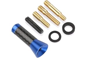 Carbon Fiber Car Antenna, MoreChioce 3.5cm Stubby Car Radio Aerial Universal Antennas for Removing Static Electricity/Improving Signal, Blue