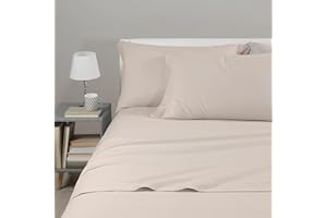 Caleffi Tinta unita flanella Completo Lenzuola, Flanella , Sabbia, Matrimoniale, 79378 , Caleffi