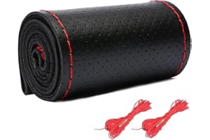 Yolistar Housse de Volant de Voiture Universelle - Couvre-Volant à Coudre en Cuir Souple Microfibre, Respirante et Antidérapante