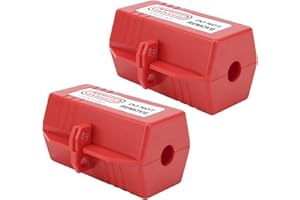 ASTIBYM 2PCS Lockout Plug Lock Elektrischer Stecker Lockout Gerät Lockout Tagout Kit für Industrieklimaanlage TV Stromrationierung/Aus 110V-220V, Schlösser und Zubehör