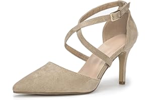 Hoefirm Escarpins Femme Talon Haut Sexy Chaussures Talon Aiguille Pumps Pointu pour Fête Mariage Soirée