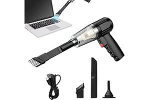 Kongou Aspirador De Mano Sin Cable, 9000Pa Potente Aspirador para Coche, Aspirador De Mano, Aspirador Portátil Recargable para Coche, Hogar