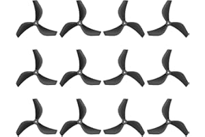 BETAFPV Gemfan 2218 - 12 eliche a 3 blade ultra leggere FPV con foro di 1,5 mm, compatibile con motore brushless Pavo20 Pro Frame 1104 7200 KV, colore: Nero