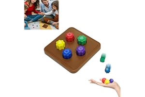 Gxlaihly Juego Tradicional Coreano Gonggi, de Guijarros de Piedra y Calamar para Entrenamiento de Coordinación en Niños y Adultos (5Pcs+1Base)