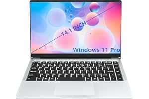 KUU Laptop 14,1 Zoll, Laptop Windows 11 Pro 8GB LPDDR4 RAM 256GB SSD, PC Notebook Celeron J4125 Prozessor, Ultra-Thin Ultrabook Notebook mit 1920x1080 FHD-Bildschirm, HDMI, Bluetooth 5.0, USB 3.0